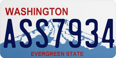 WA license plate ASS7934