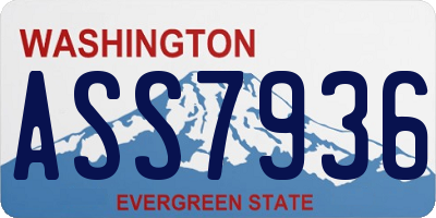WA license plate ASS7936