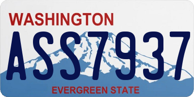 WA license plate ASS7937