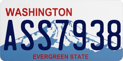 WA license plate ASS7938