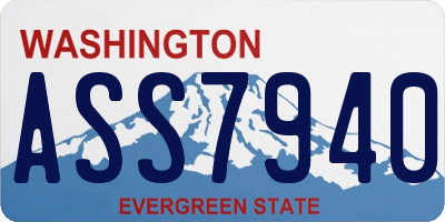 WA license plate ASS7940