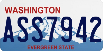 WA license plate ASS7942