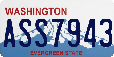 WA license plate ASS7943