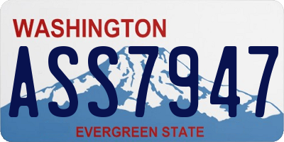 WA license plate ASS7947