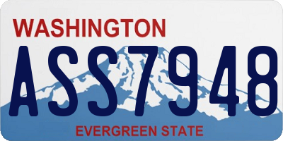 WA license plate ASS7948