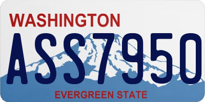 WA license plate ASS7950