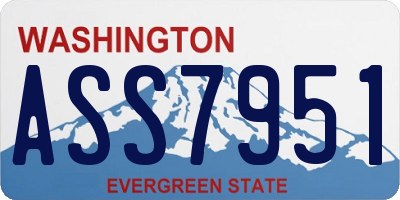 WA license plate ASS7951