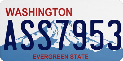 WA license plate ASS7953