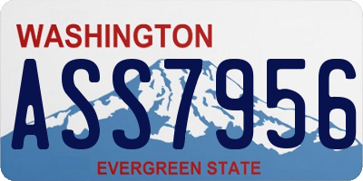 WA license plate ASS7956