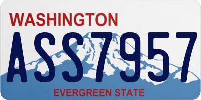 WA license plate ASS7957