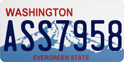 WA license plate ASS7958
