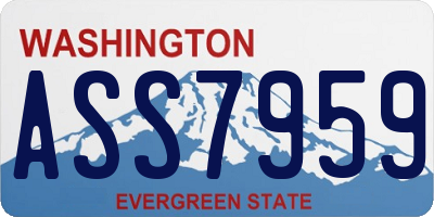 WA license plate ASS7959