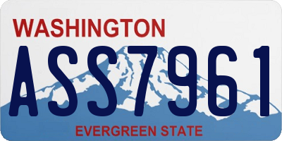 WA license plate ASS7961