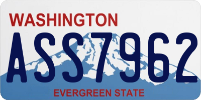 WA license plate ASS7962