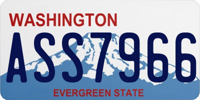 WA license plate ASS7966