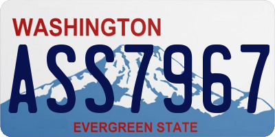 WA license plate ASS7967