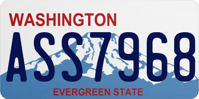 WA license plate ASS7968