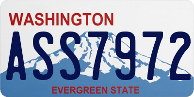 WA license plate ASS7972