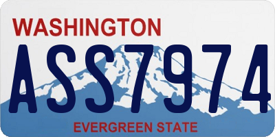 WA license plate ASS7974