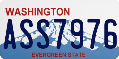 WA license plate ASS7976