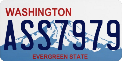 WA license plate ASS7979