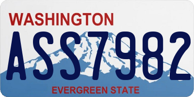WA license plate ASS7982