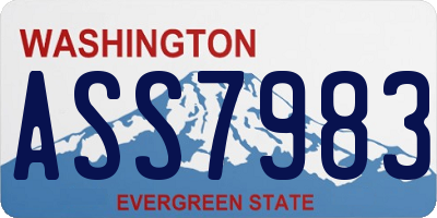 WA license plate ASS7983