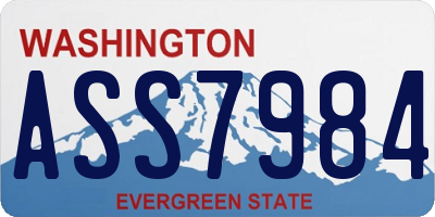 WA license plate ASS7984