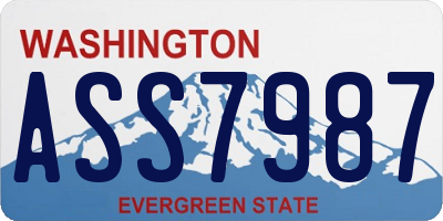 WA license plate ASS7987