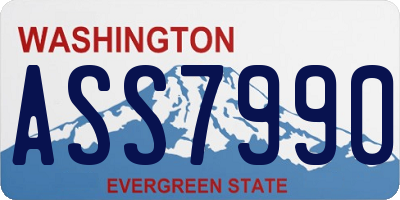 WA license plate ASS7990
