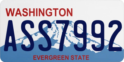 WA license plate ASS7992