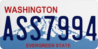 WA license plate ASS7994