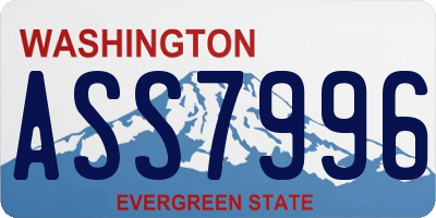 WA license plate ASS7996