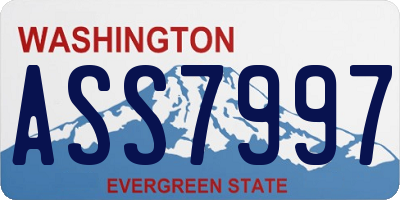 WA license plate ASS7997