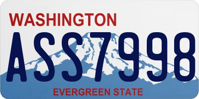 WA license plate ASS7998