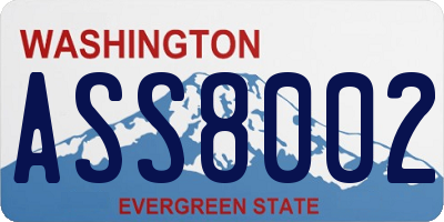 WA license plate ASS8002