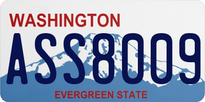 WA license plate ASS8009