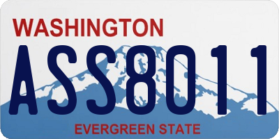 WA license plate ASS8011