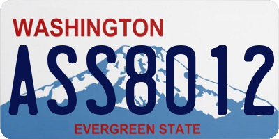 WA license plate ASS8012