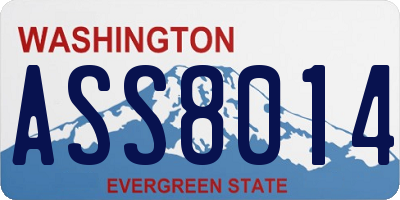 WA license plate ASS8014