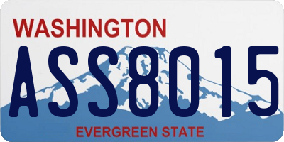 WA license plate ASS8015