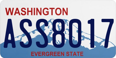 WA license plate ASS8017