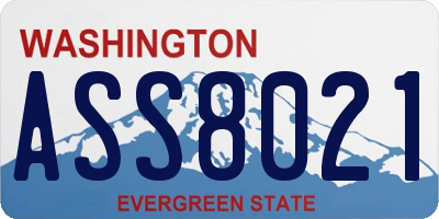 WA license plate ASS8021
