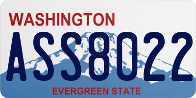 WA license plate ASS8022