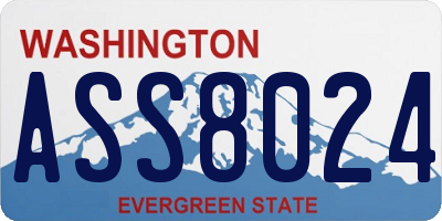 WA license plate ASS8024