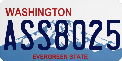 WA license plate ASS8025