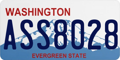 WA license plate ASS8028