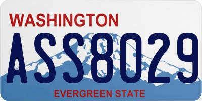 WA license plate ASS8029