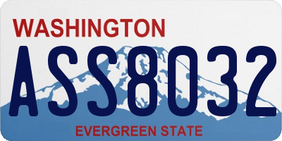 WA license plate ASS8032