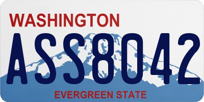 WA license plate ASS8042